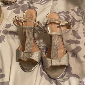 Elegant silver heels